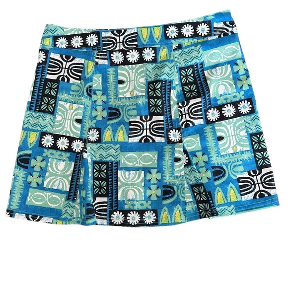 RIP SKIRT Floral Patchwork Mini Wrap SKIRT S Colorful Beach Surf Hawaiian Beachy - Picture 12 of 12